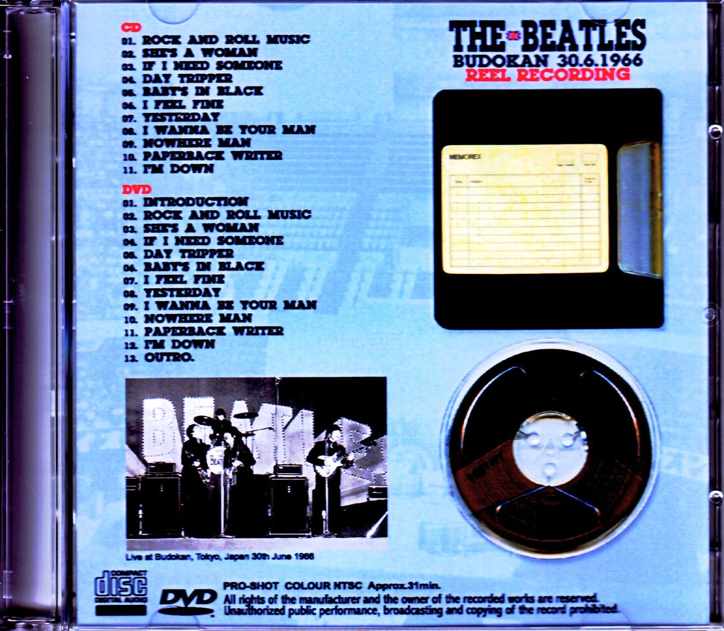 Beatles/Tokyo,Japan 6.30.1966 Original Reel Tapes