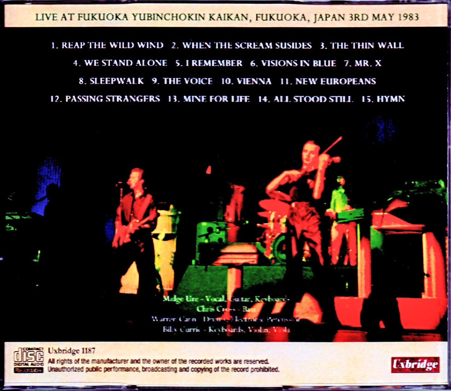 Ultravox/Fukuoka,Japan 1983