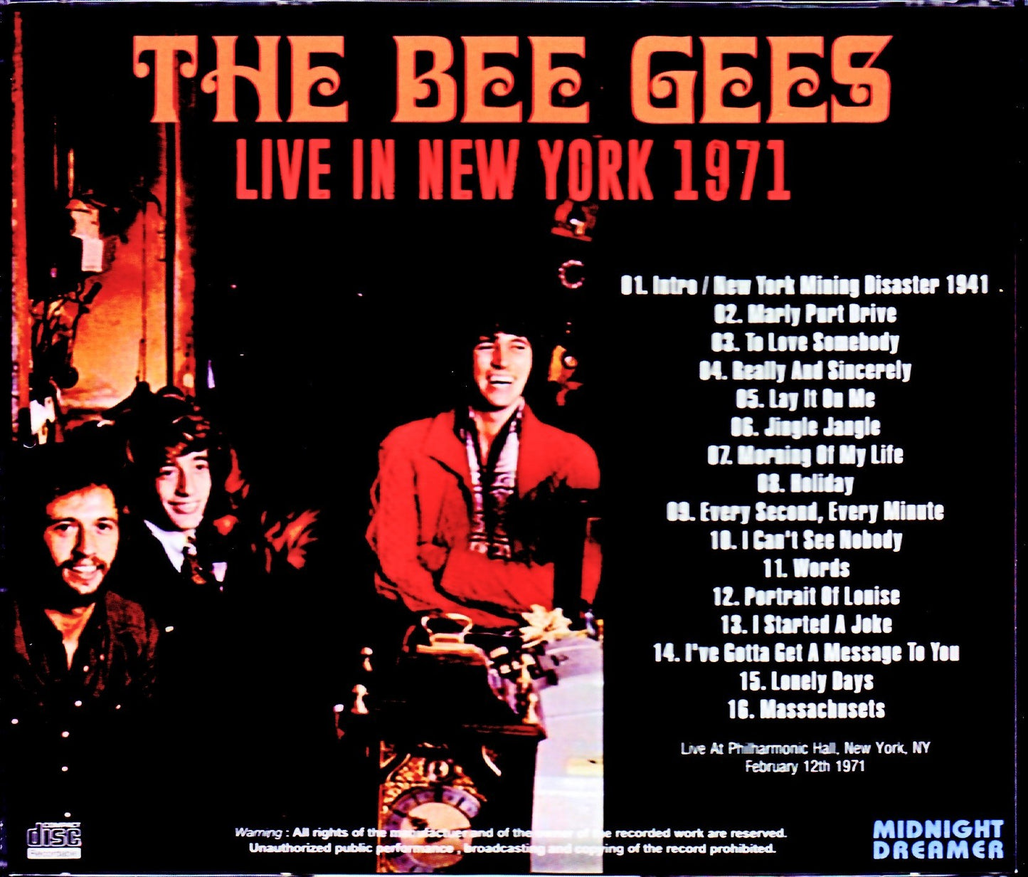 Bee Gees/NY, USA 1971
