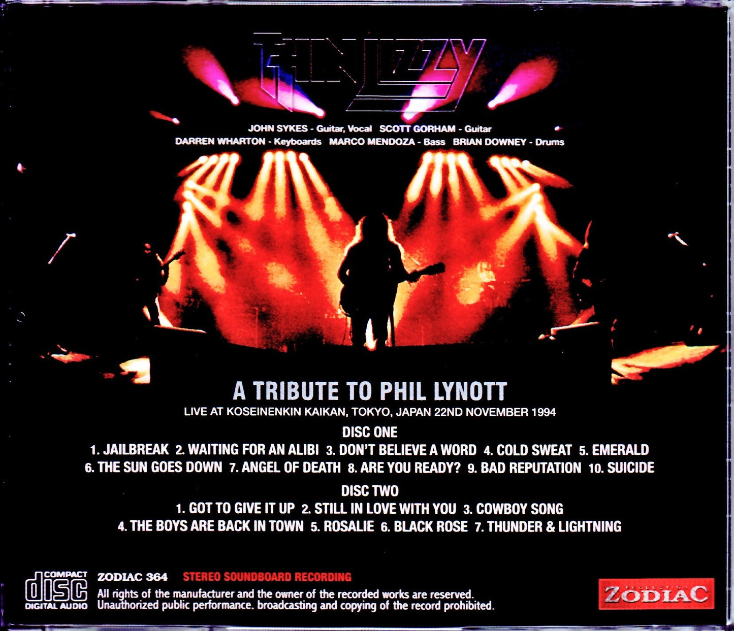 Thin Lizzy/Tokyo,Japan 11.22.1994 Upgrade