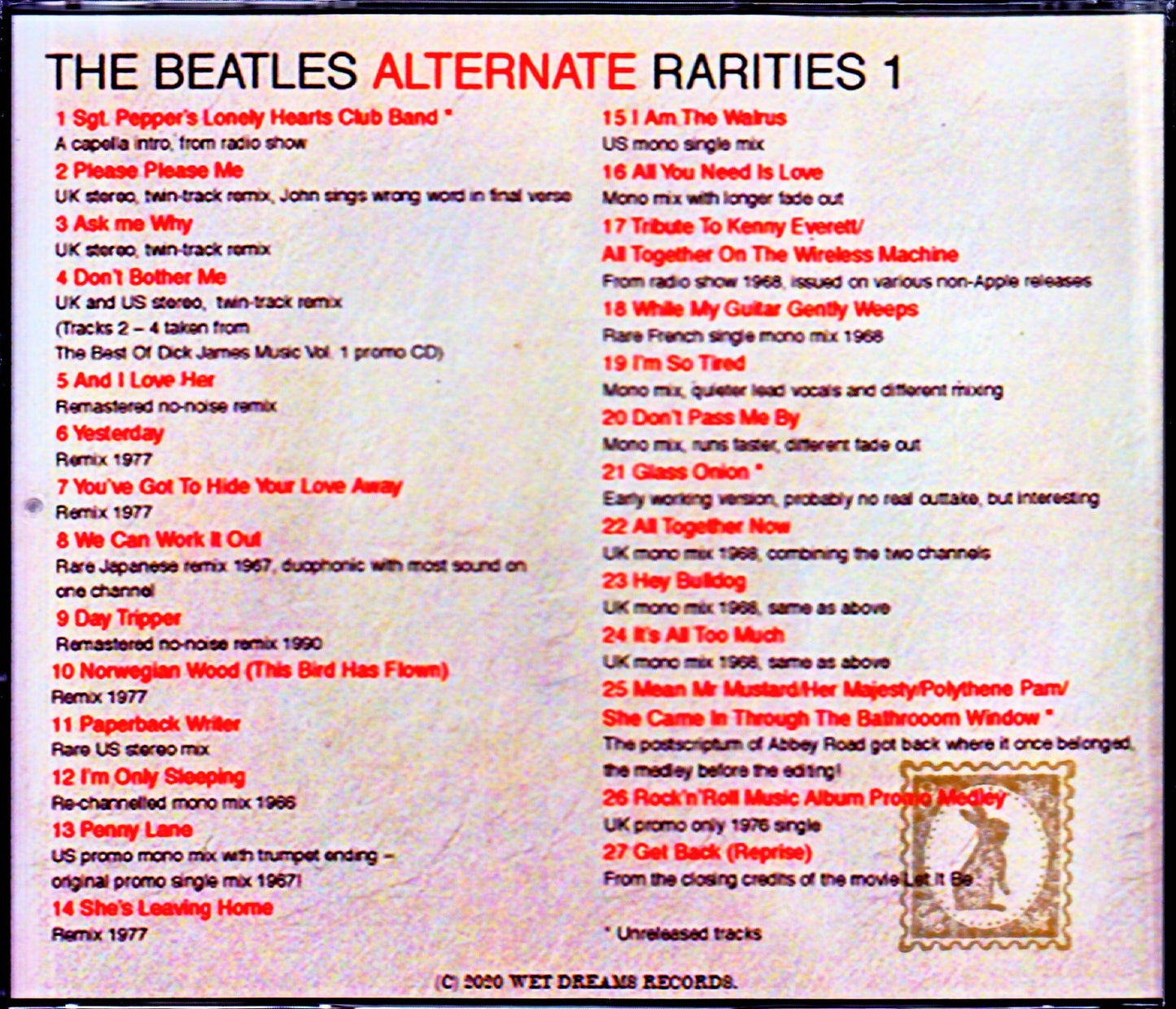 Beatles/Alternate Rarities Collection 1