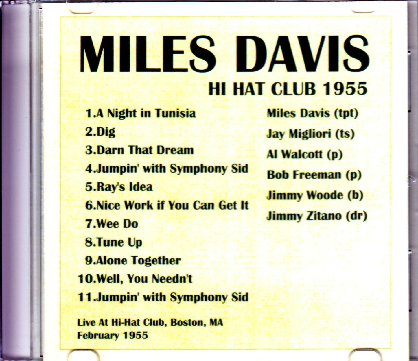 Miles Davis/MA, USA 1955