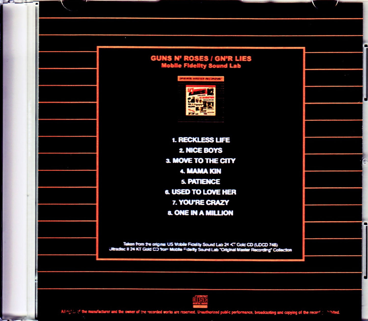 Guns N' Roses/GN'R Lies US Original Mobile Fidelity Sound Lab