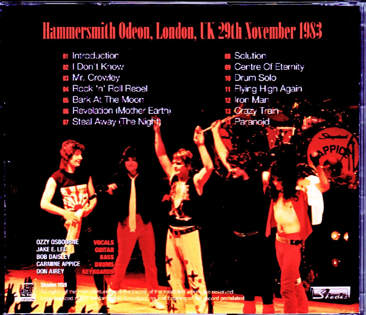 Ozzy Osbourne/London,UK 11.29.1983