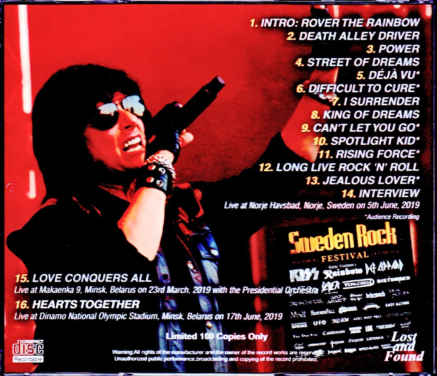 Joe Lynn Turner/Sweden 2019 & more