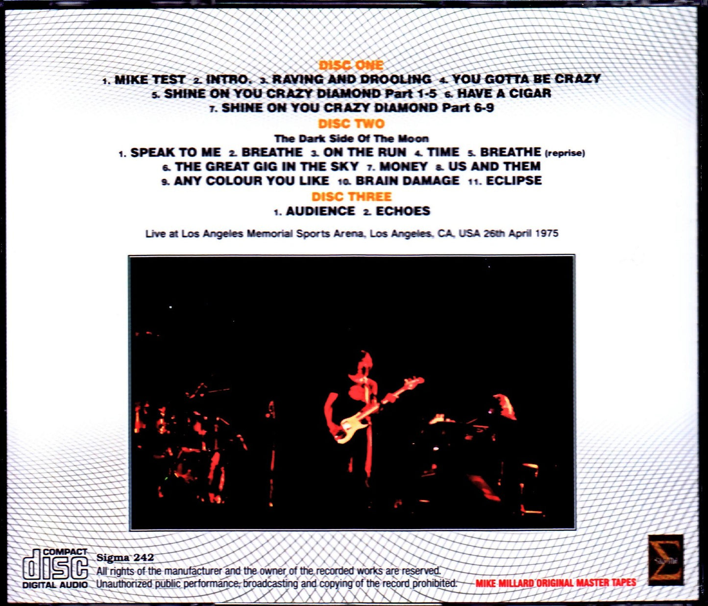 Pink Floyd/CA,USA 4.26.1975 Upgrade