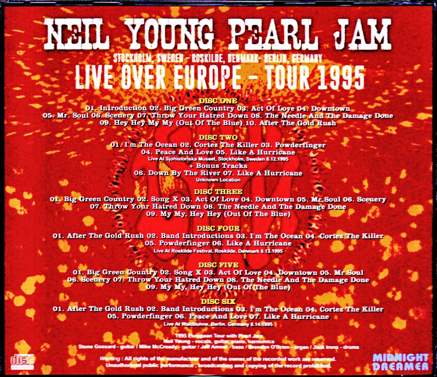 Neil Young,Pearl Jam/Europe Tour Collection 1995