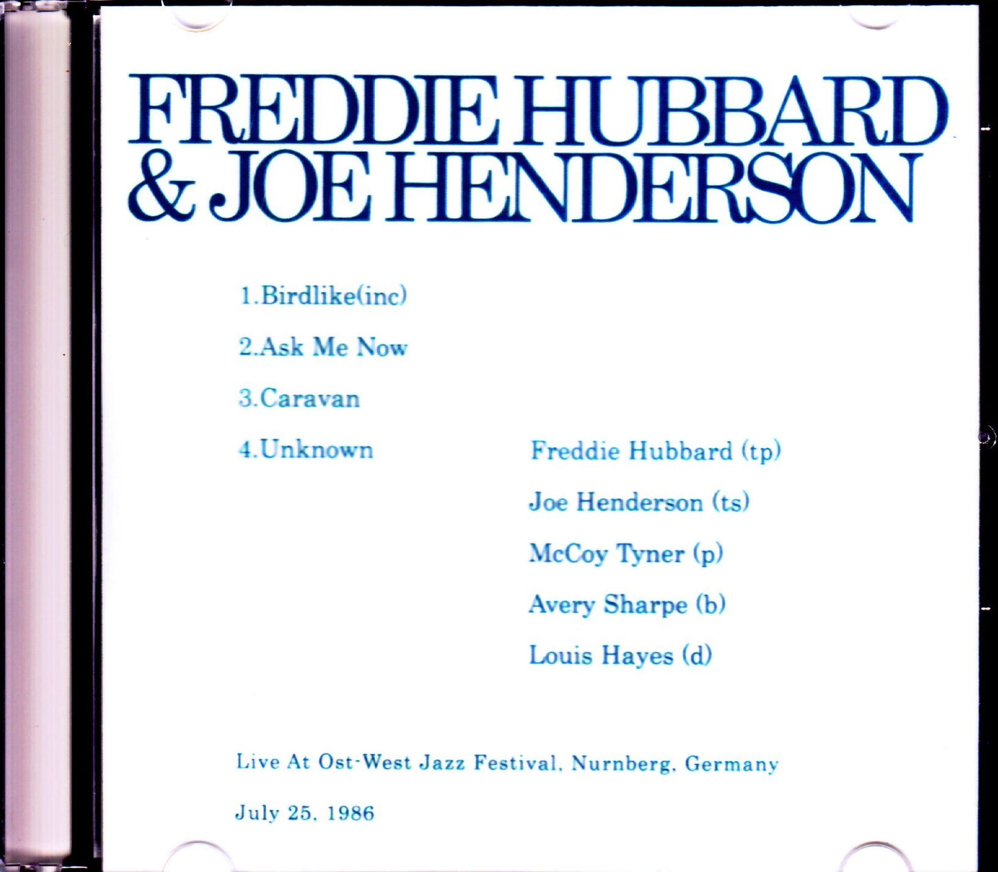 Freddie Hubbard, Joe Henderson, McCoy Tyner/Germany 1986