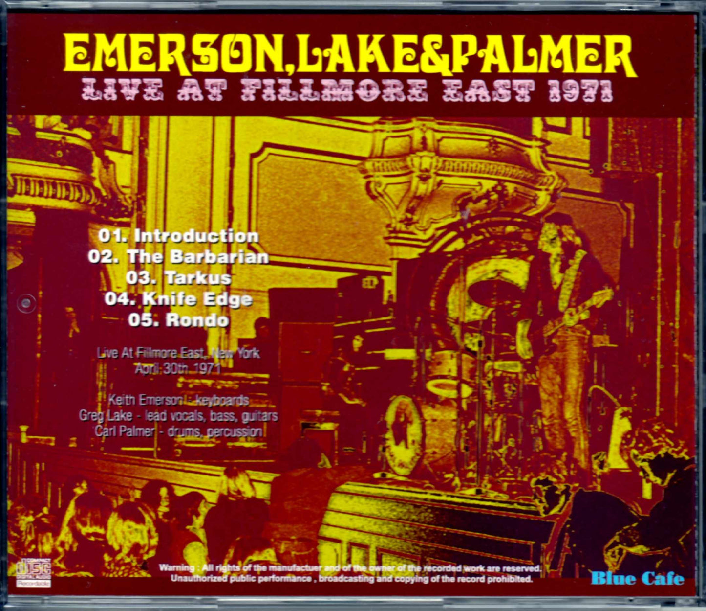 EL & P Emerson,Lake and Palmer /NY,USA 1971
