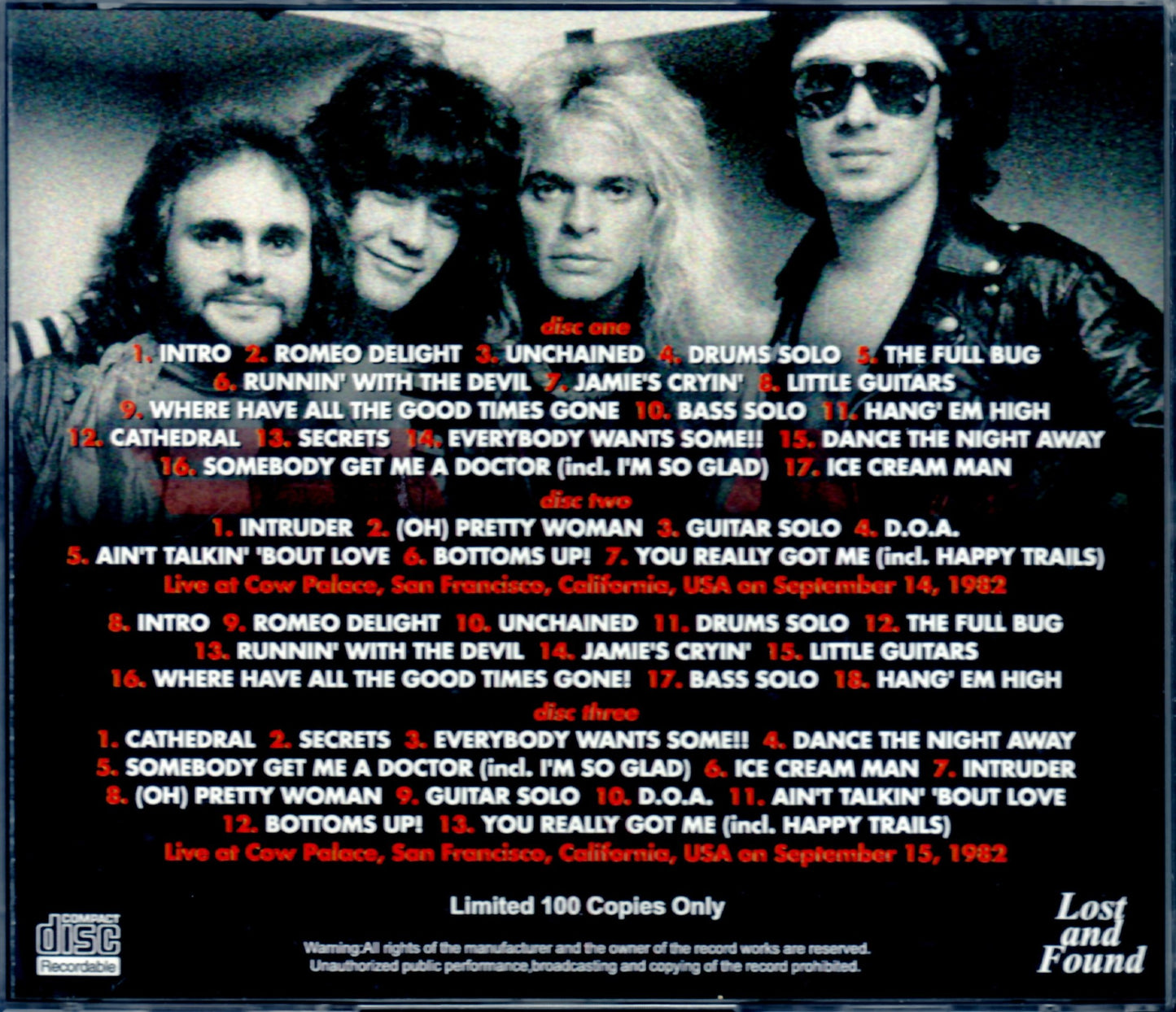Van Halen/CA,USA 1982 2Days Complete
