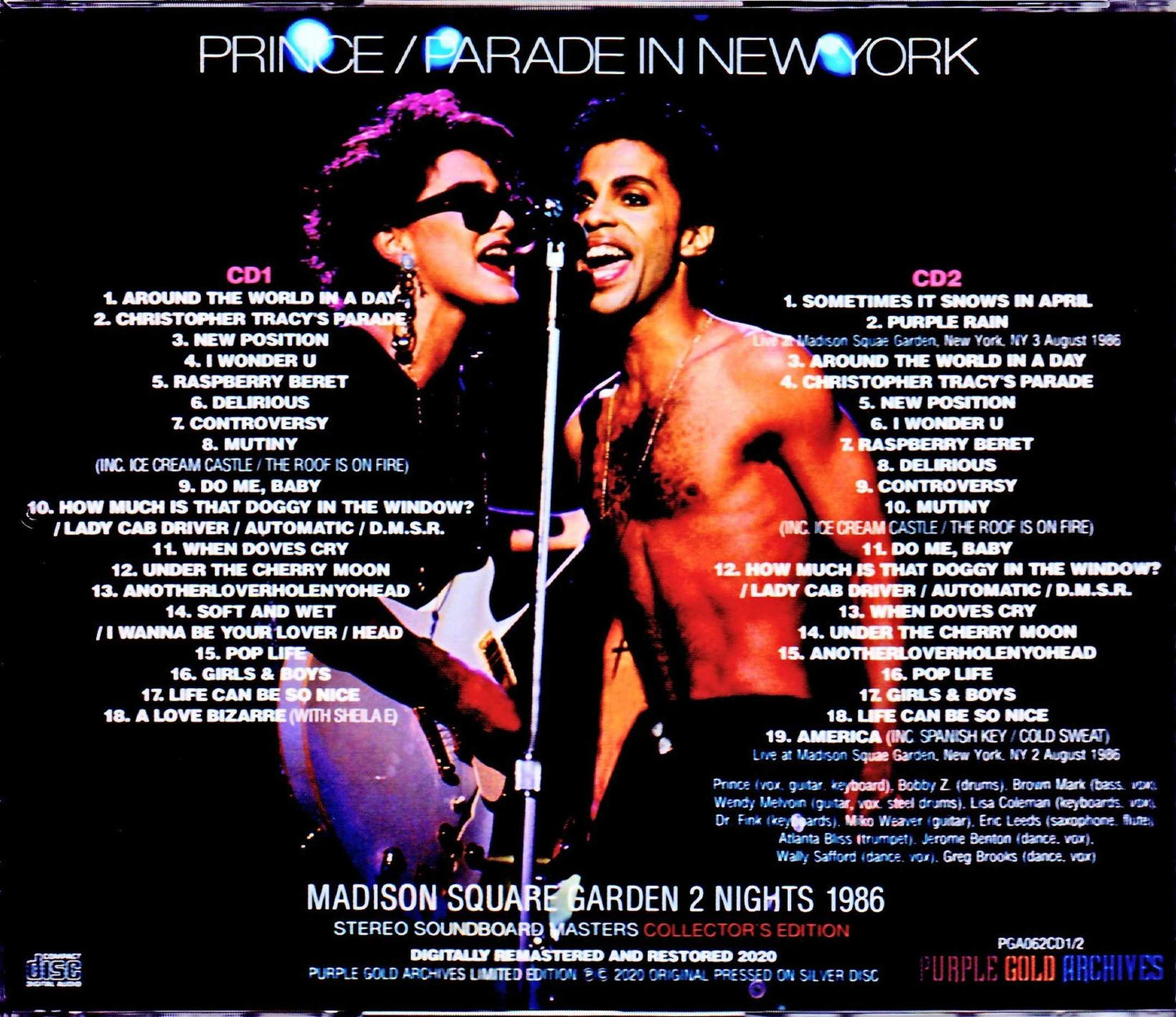 Prince/NY,USA 1986 2Days