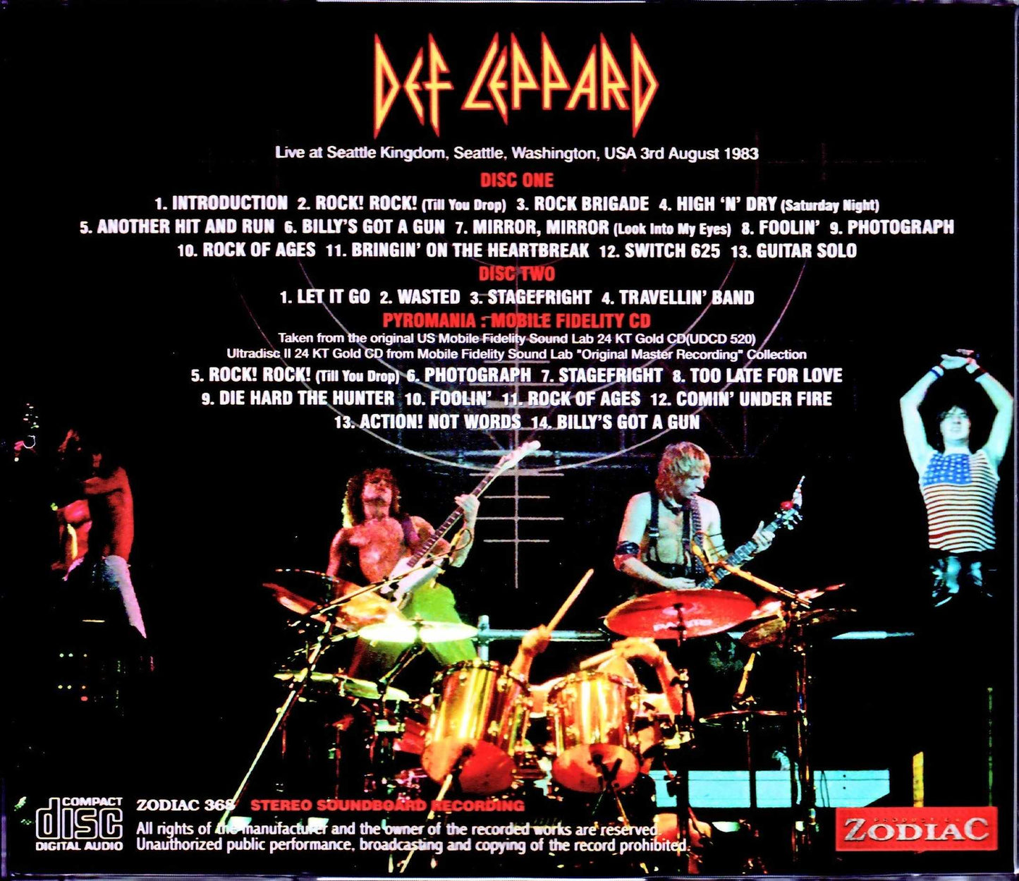 Def Leppard/WA,USA 1983 Upgrade & Pyromania Original US Mobile Fidelity