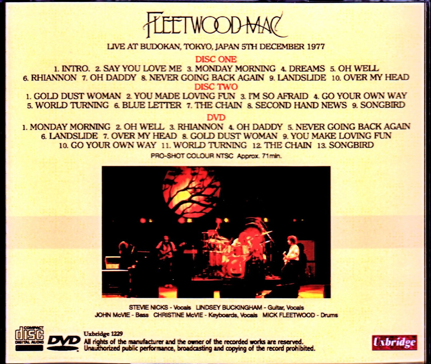 Fleetwood Mac/Tokyo,Japan 12.5.1977 S & V