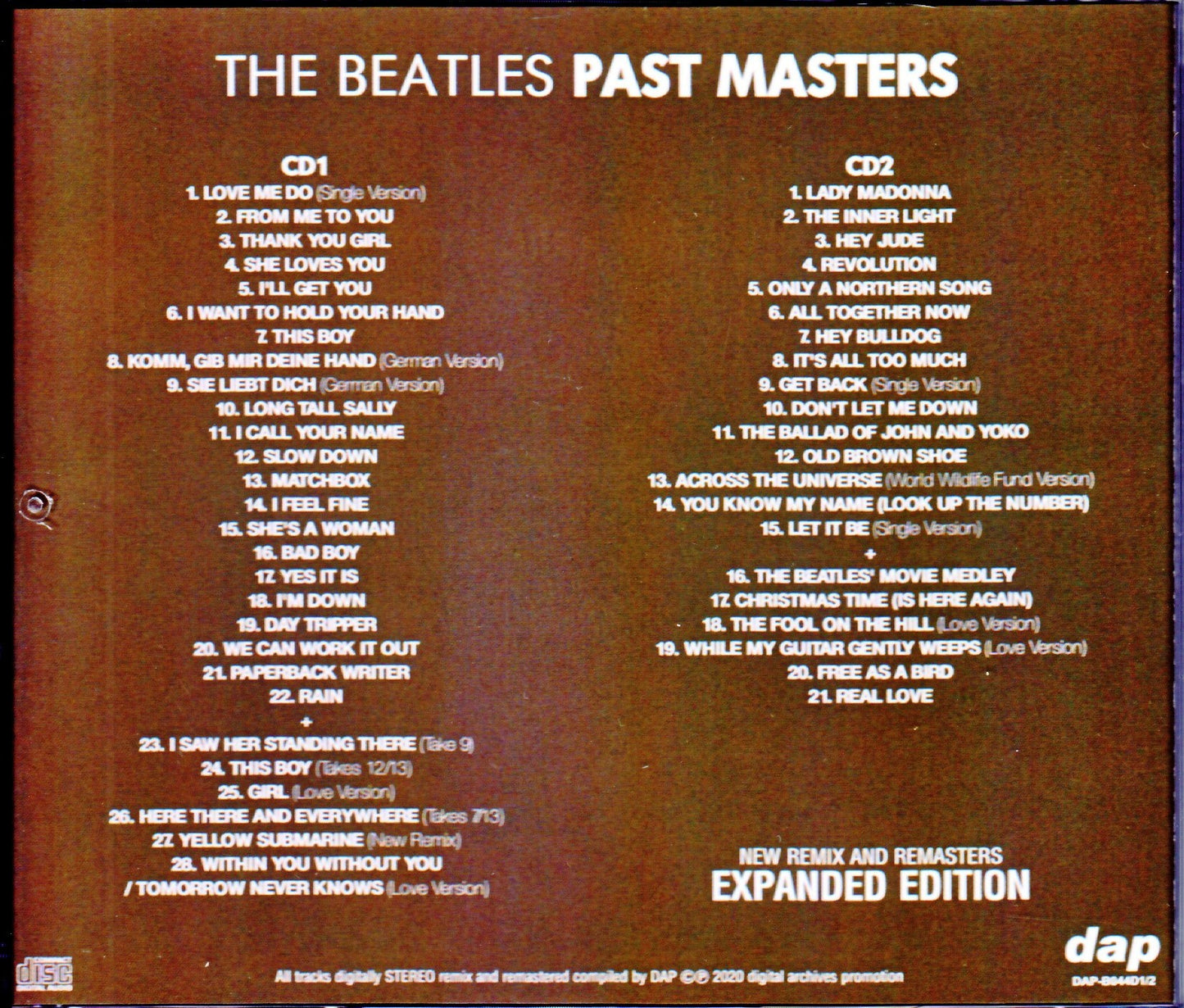 Beatles/Past Masters New Remix and Remasters