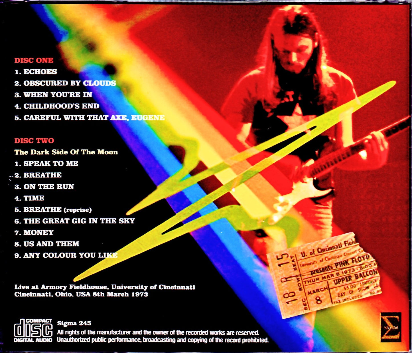 Pink Floyd/OH, USA 1973 1st Gen