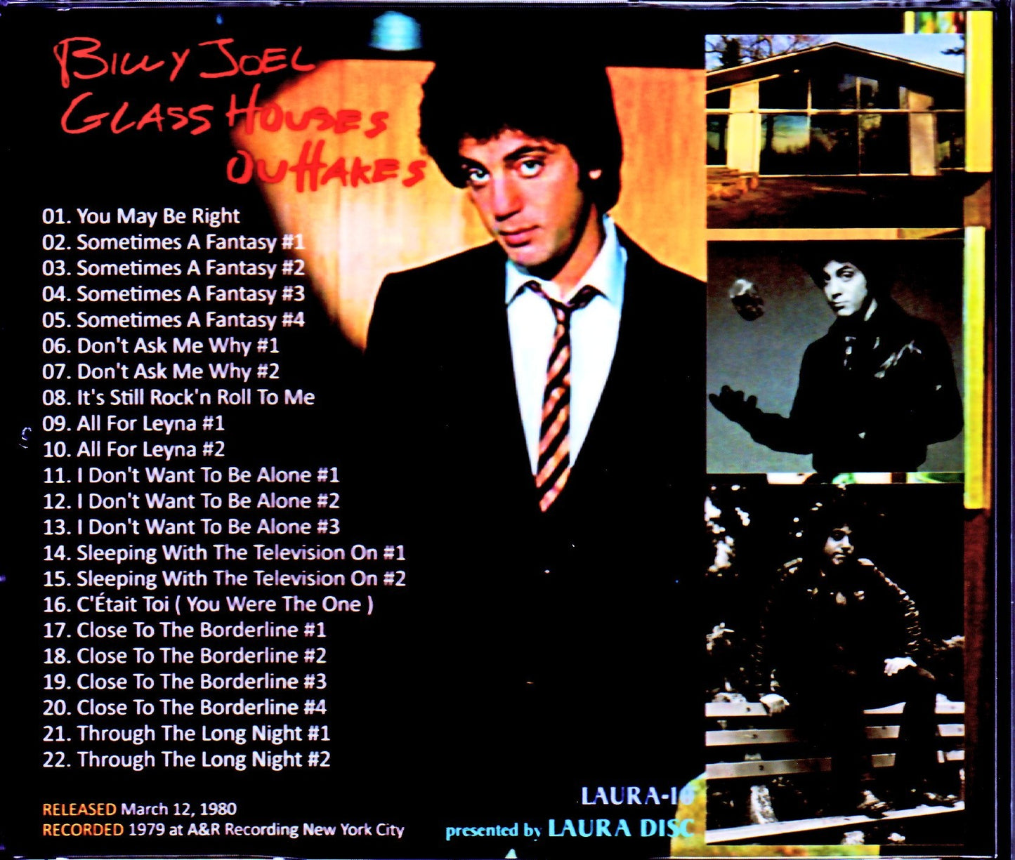 Billy Joel/Glass Houses A & R Recording Studios 1979