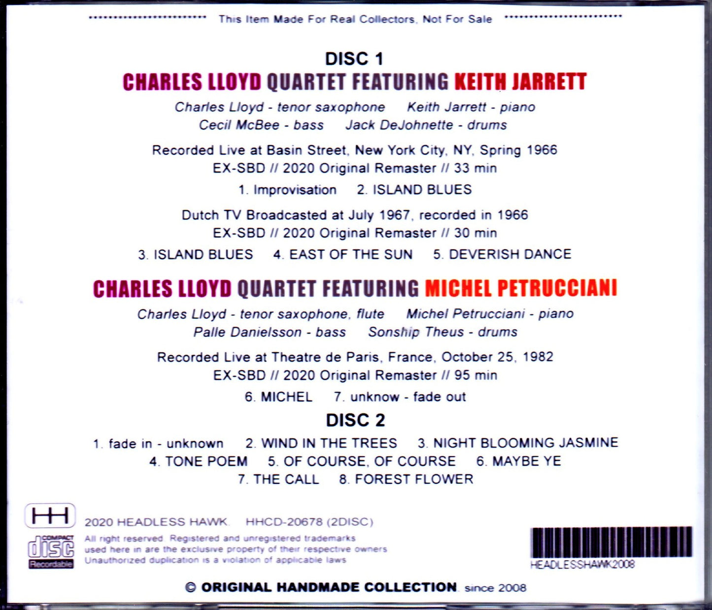 Charles Lloyd Quartet, Keith Jarrett, Michel Petrucciani/NY, USA 1966 & more