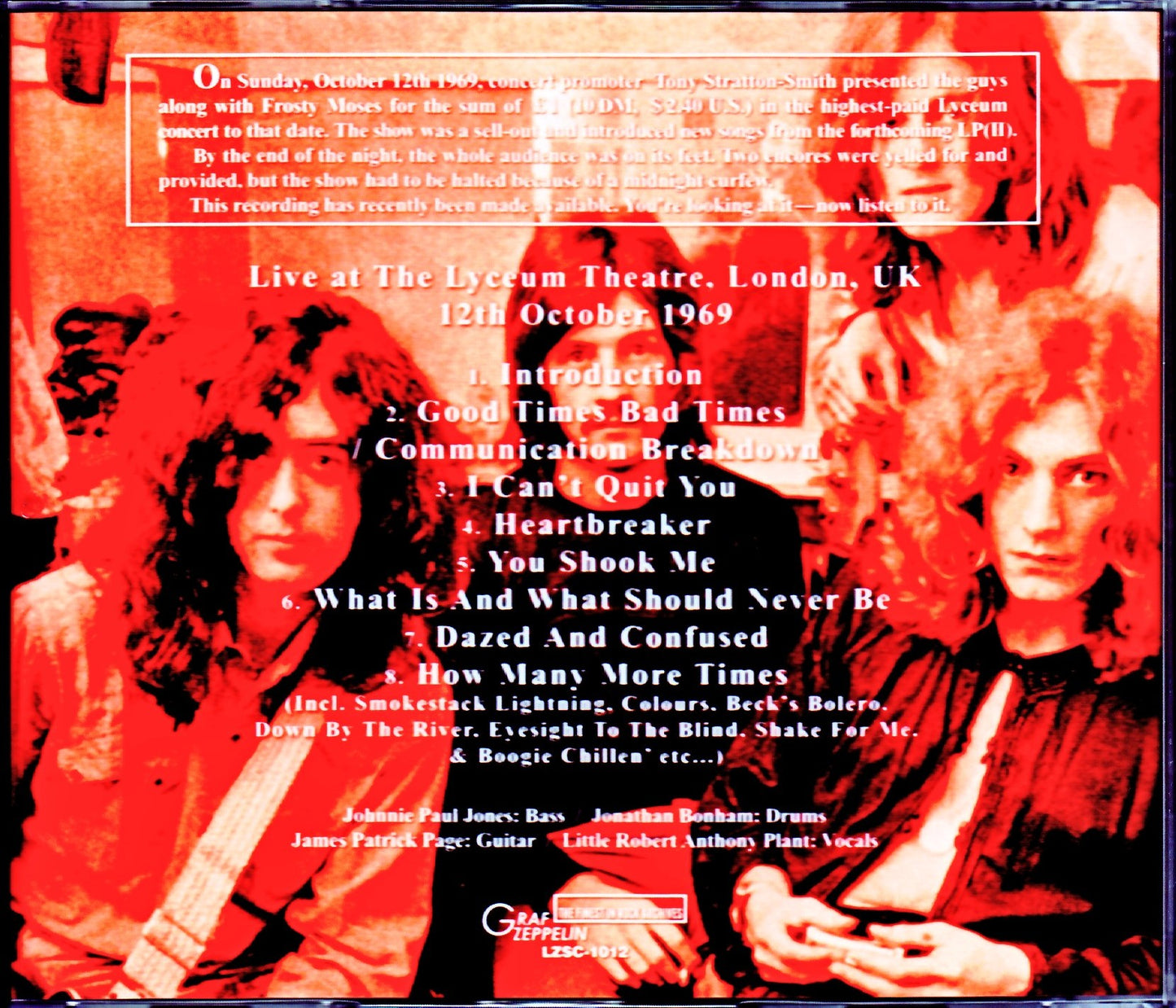 Led Zeppelin/London,UK 10.12.1969 Remastered