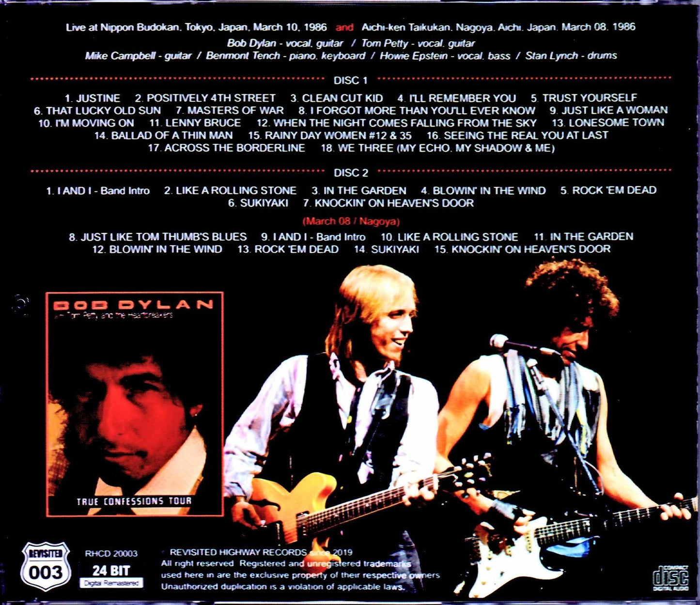Bob Dylan,Tom Petty and the Heartbreakers/Tokyo,Japan 3.10.1986 & more