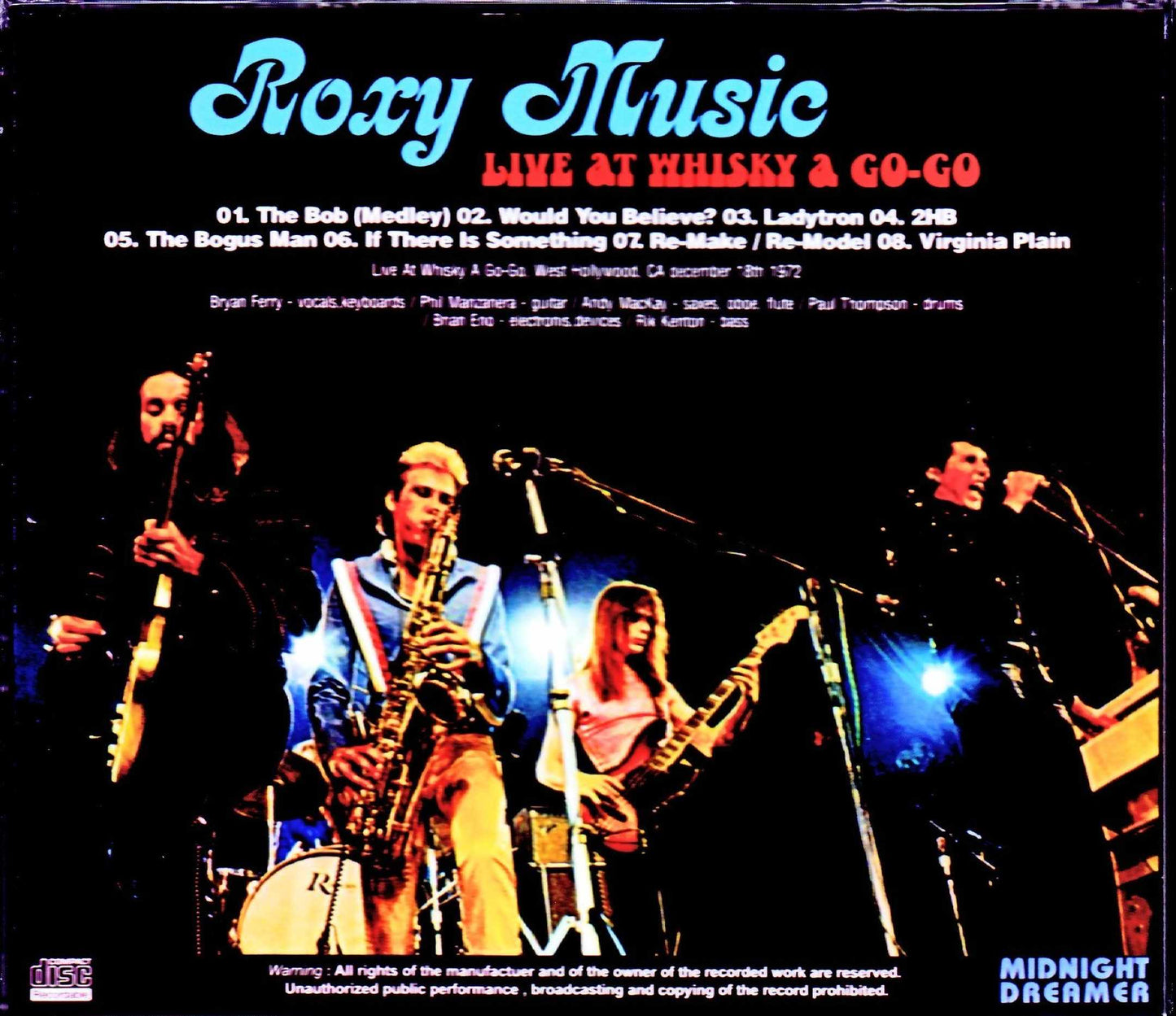 Roxy Music/CA, USA 1972
