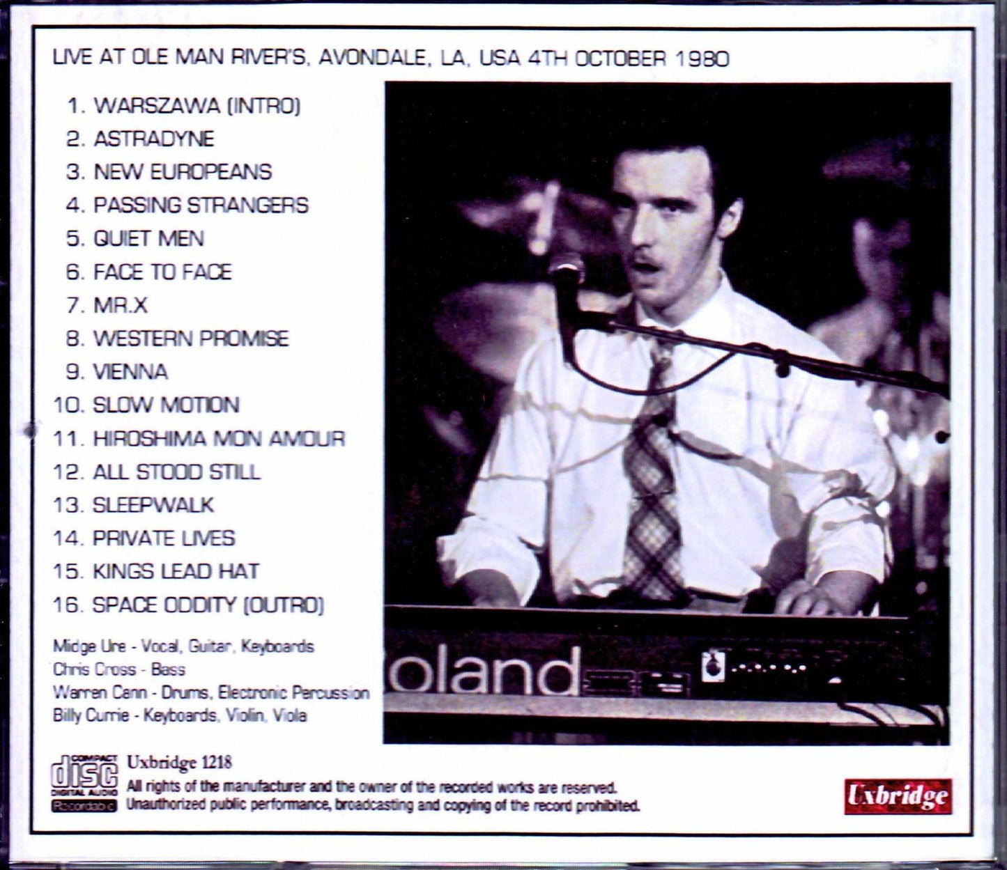 Ultravox/LA, USA 1980
