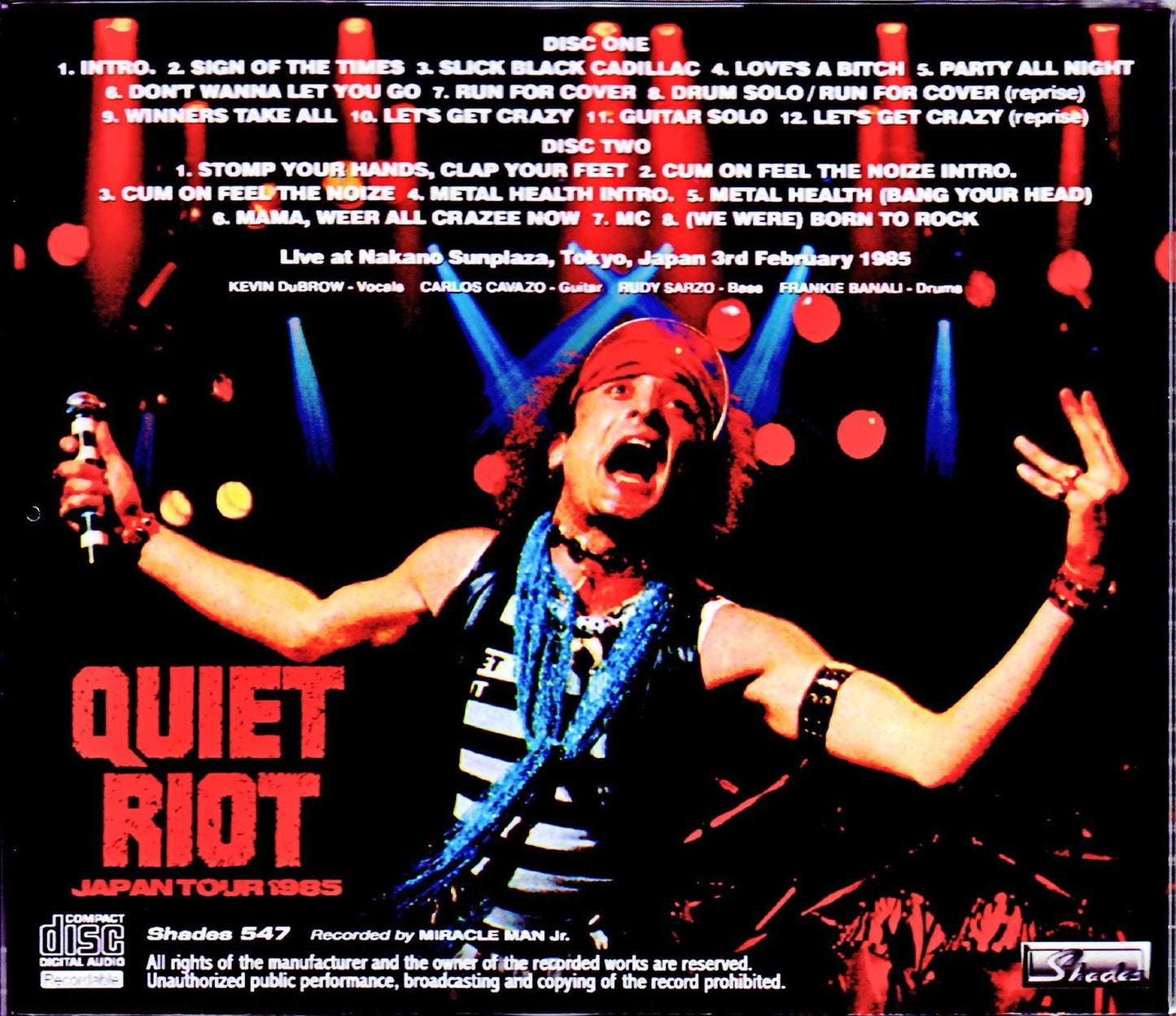 Quiet Riot/Tokyo,Japan 2.3.1985