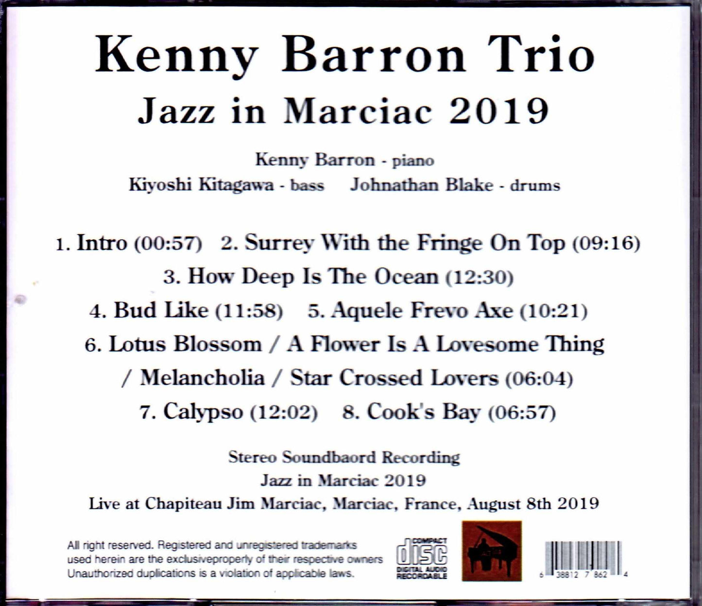 Kenny Barron Trio/France 2019