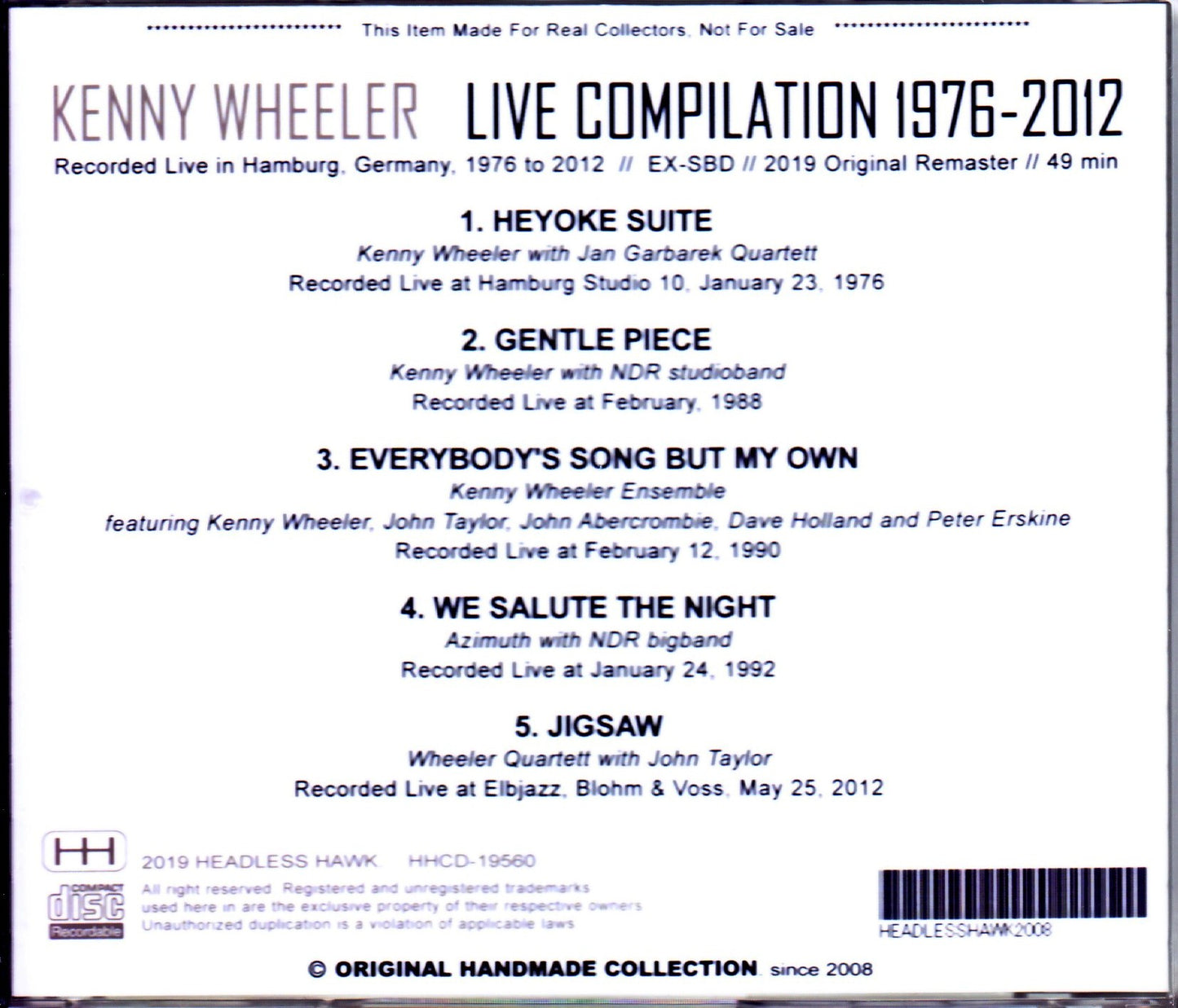 Kenny Wheeler/German Live Compilation 1976-2012