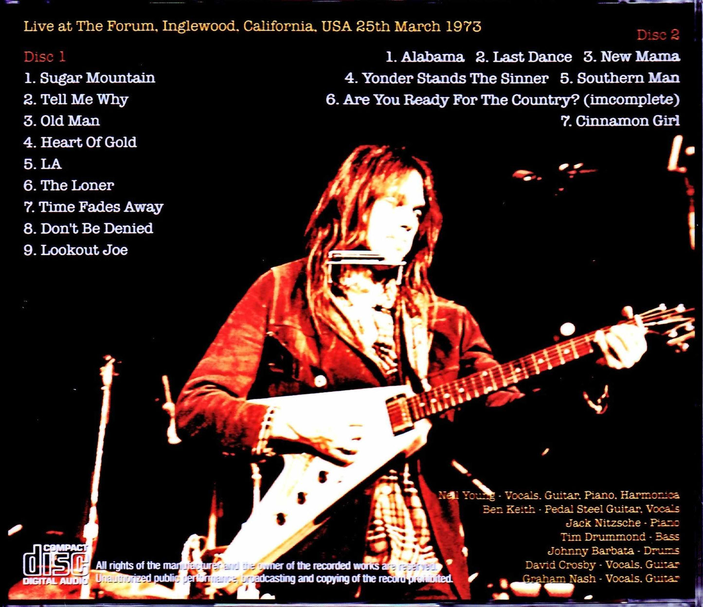 Neil Young & the Stray Gators with Crosby & Nash/CA,USA 1973