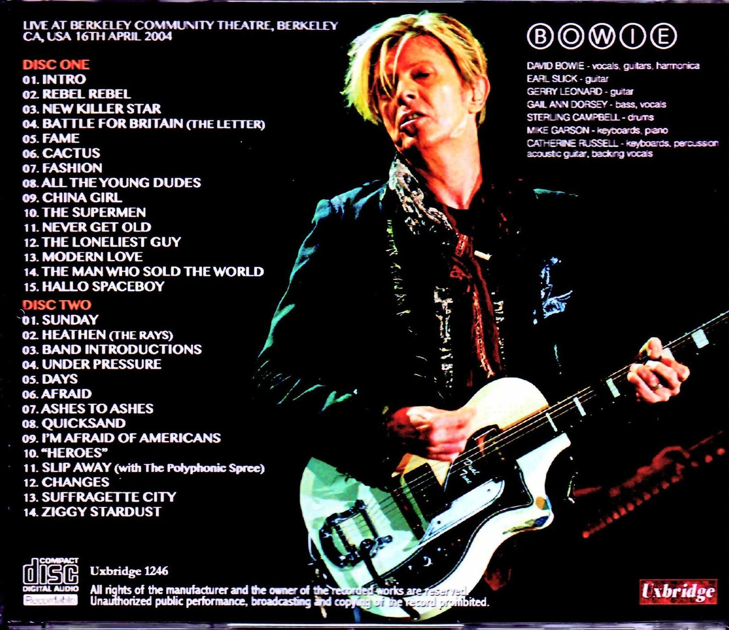 David Bowie/CA,USA 4.16.2004
