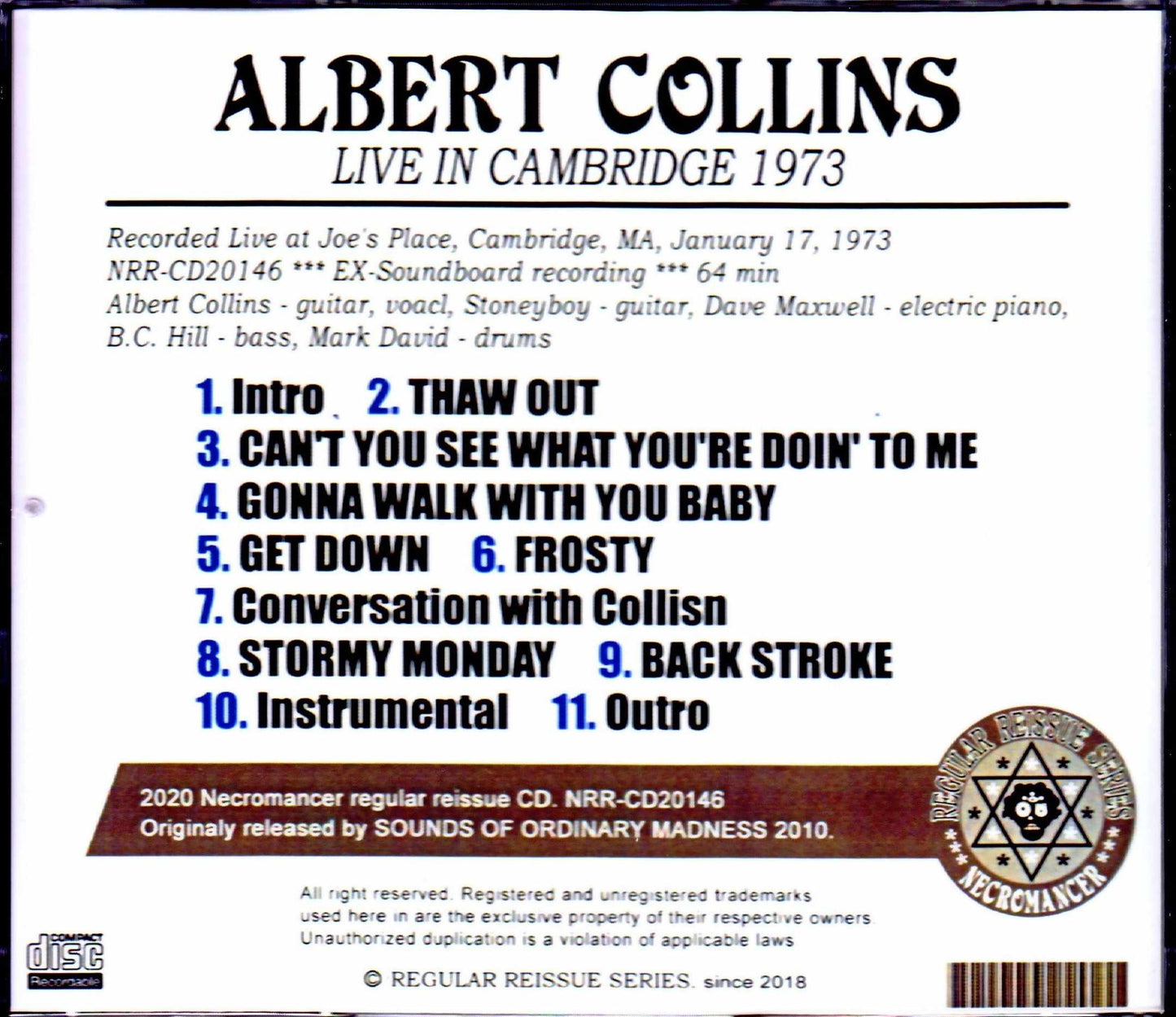 Albert Collins/MA,USA 1973