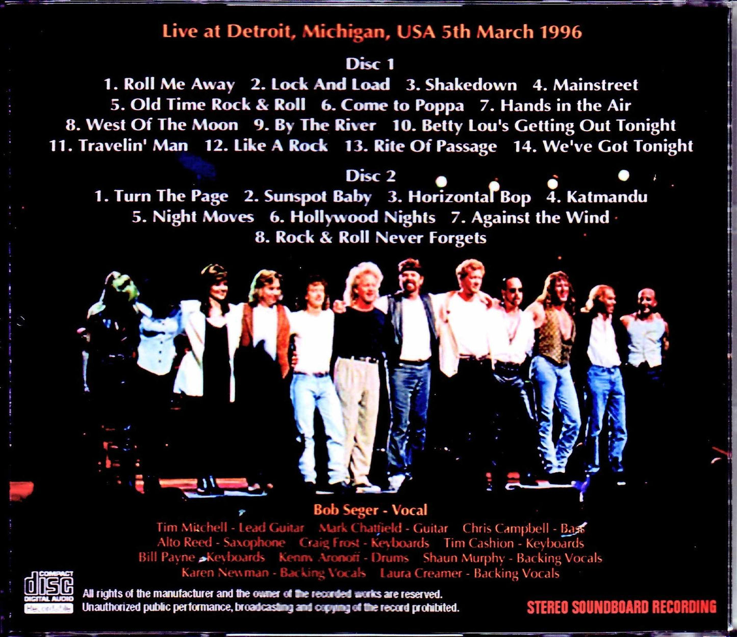 Bob Seger/MI,USA 1996