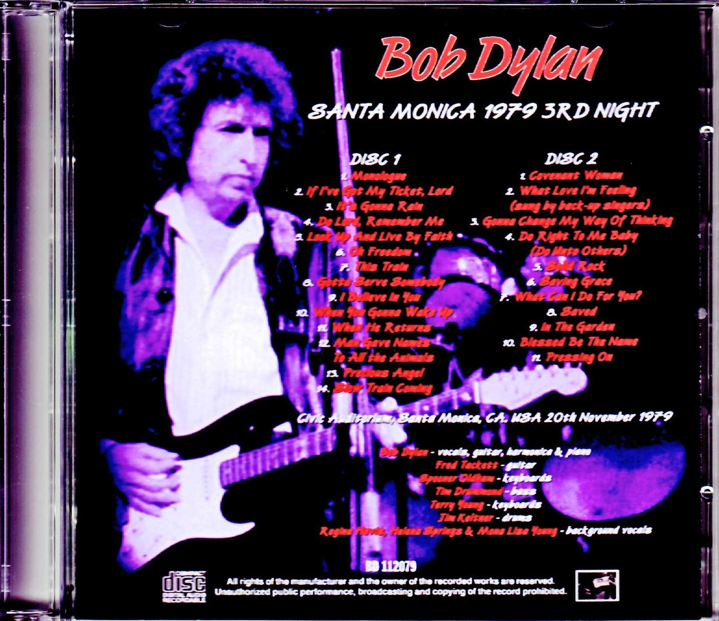 Bob Dylan/CA,USA 11.20.1979