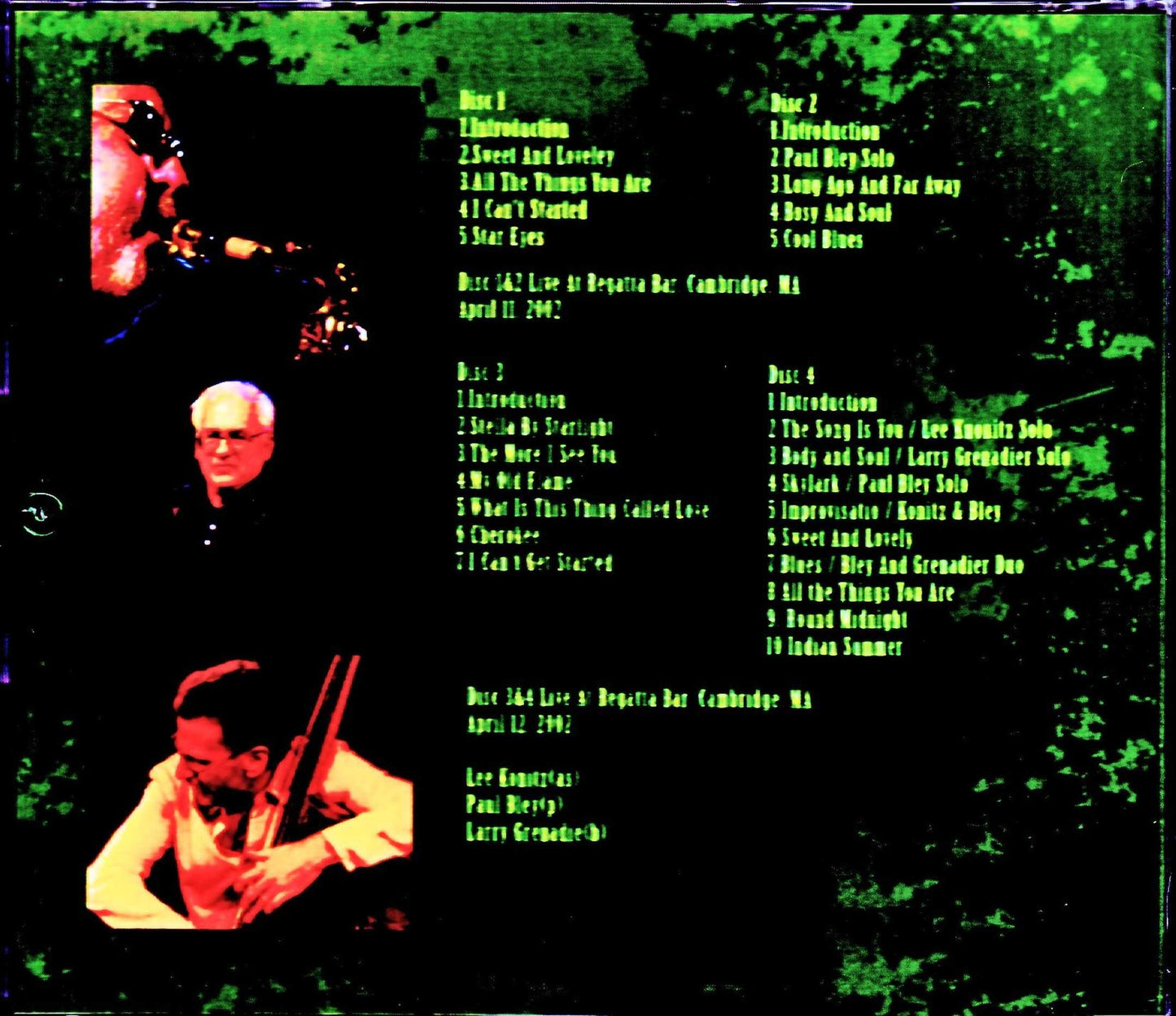 Lee Konitz Trio Paul Bley/MA,USA 2002 2Days Complete