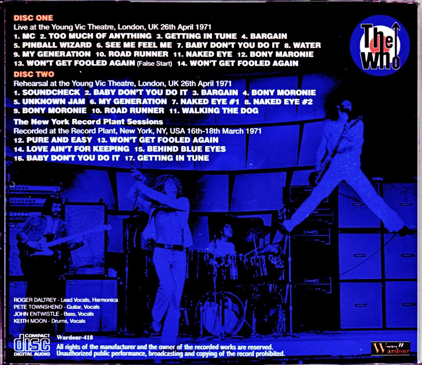 The Who/London,UK 1971 & more Outtakes,Reharsals