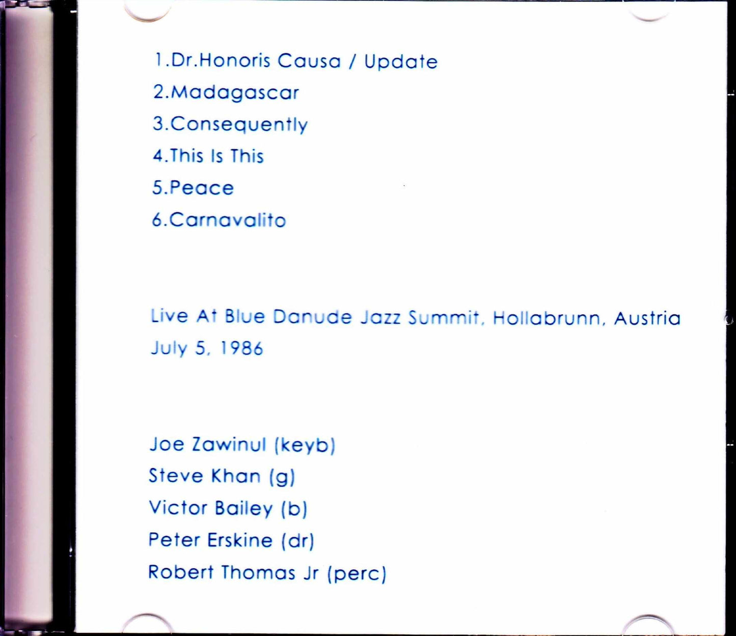 Weather Update Joe zawinul/Austria 1986