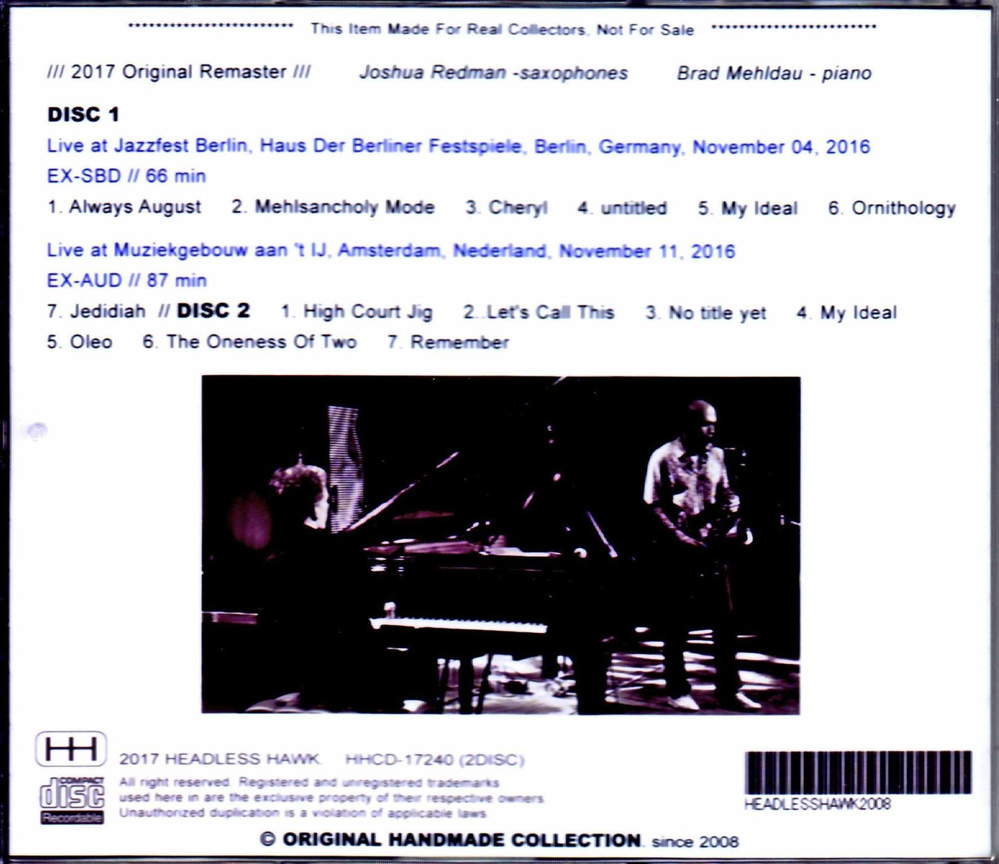 Brad Mehldau,Joshua Redman/Germany 2016
