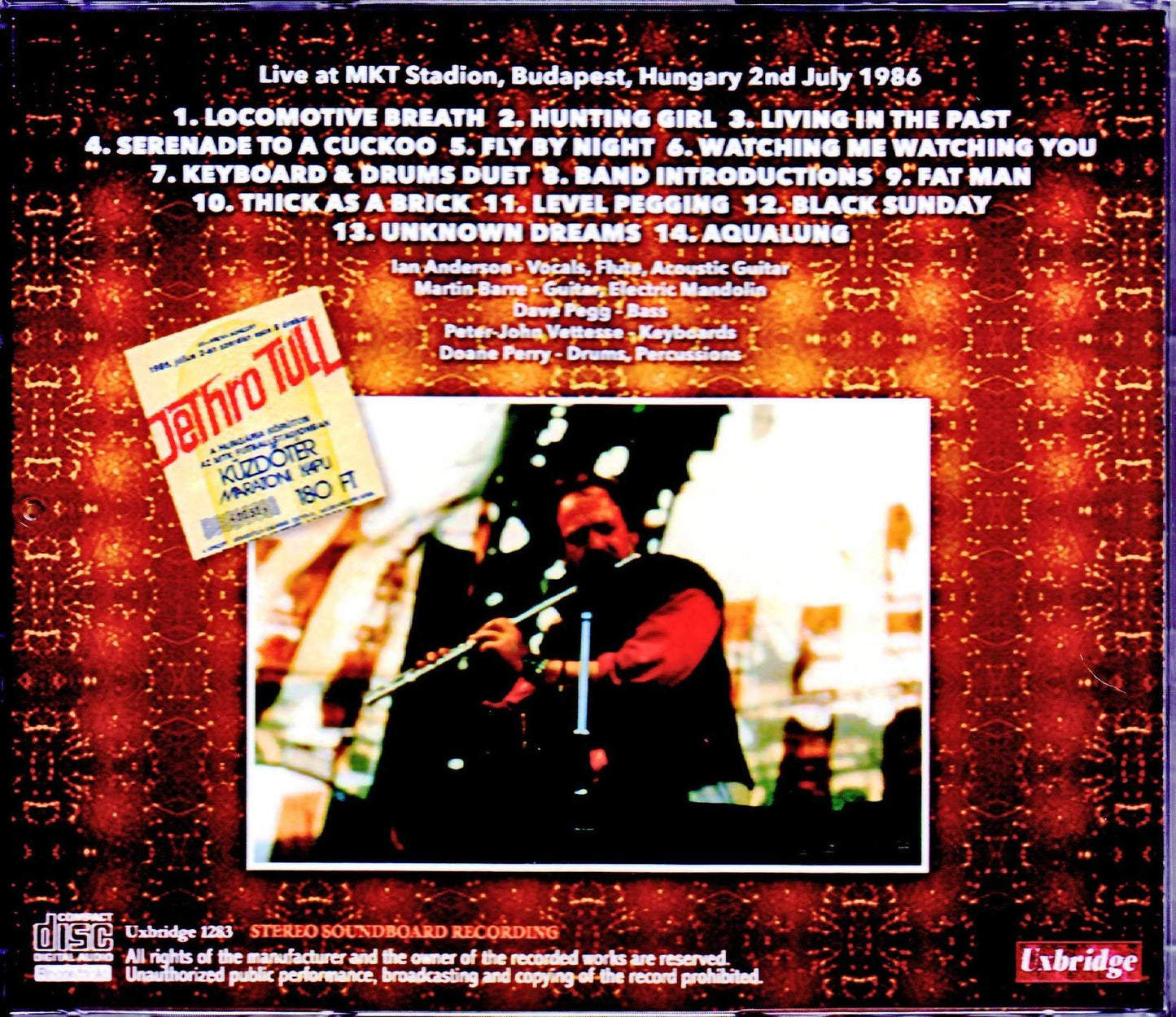 Jethro Tull/Hungary 7.2.1986