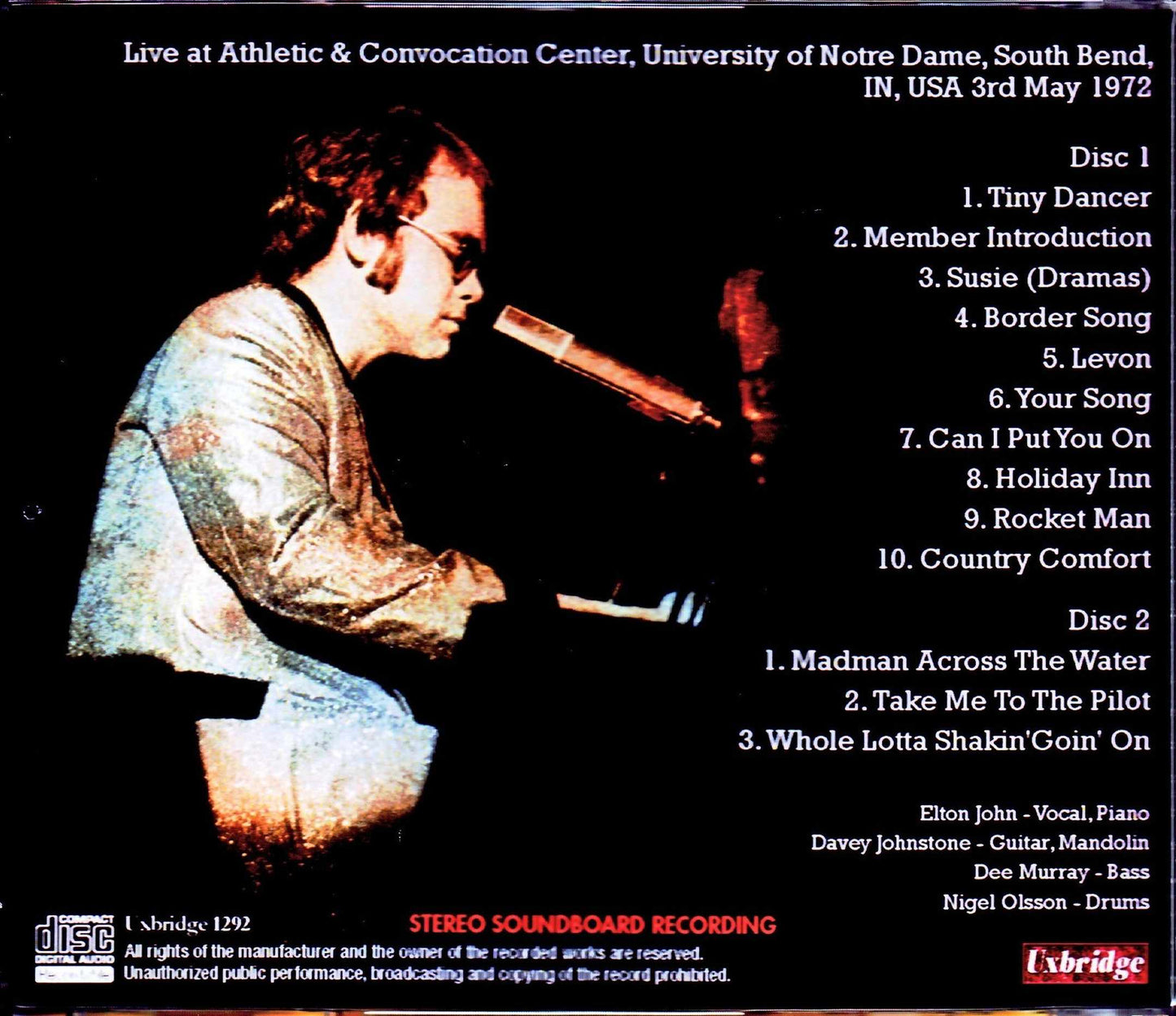 Elton John/IN,USA 1972 Complete