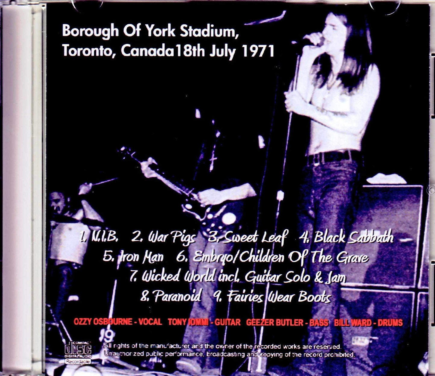 Black Sabbath/Canada 1971
