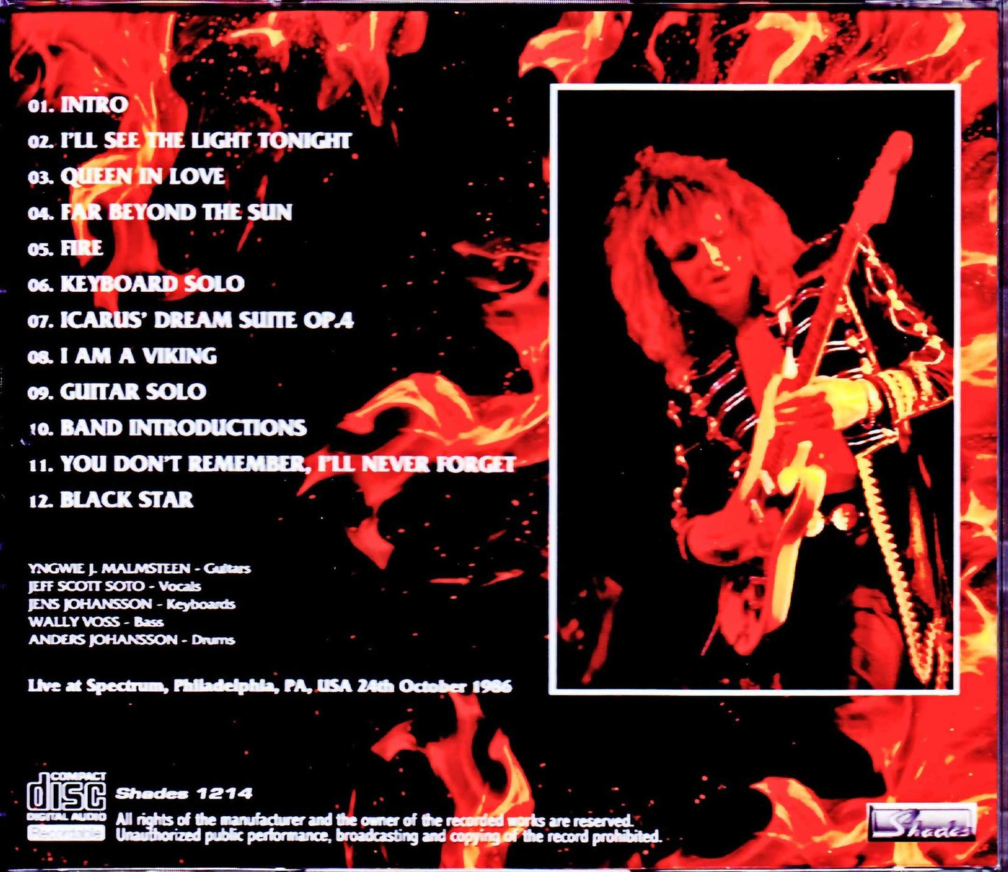 Yngwie J. Malmsteen/PA, USA 1986
