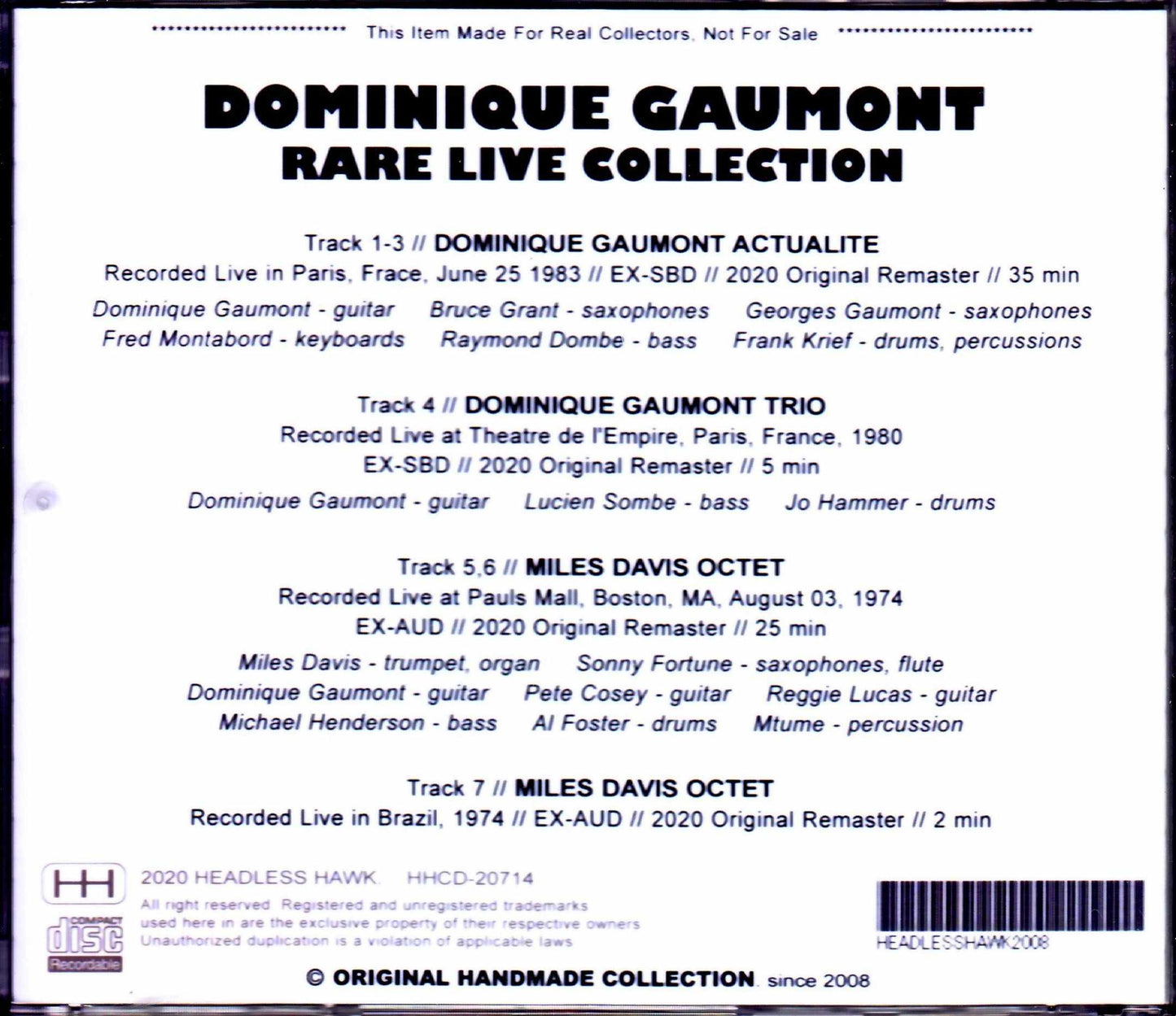Dominique Gaumont/Rare Live Collection