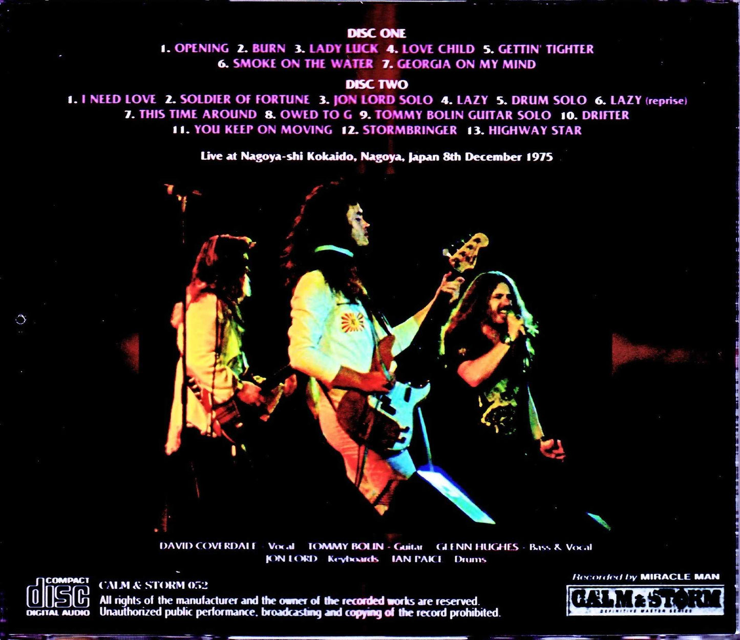 Deep Purple/Aichi,Japan 1975