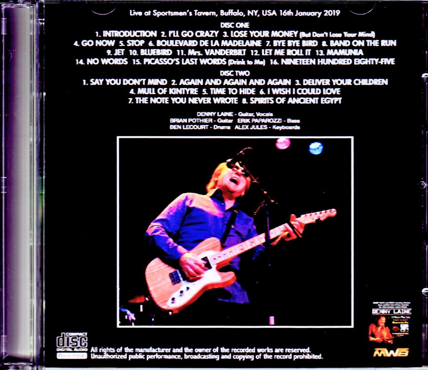 Denny Laine & the Moody Wing Band/NY,USA 2019