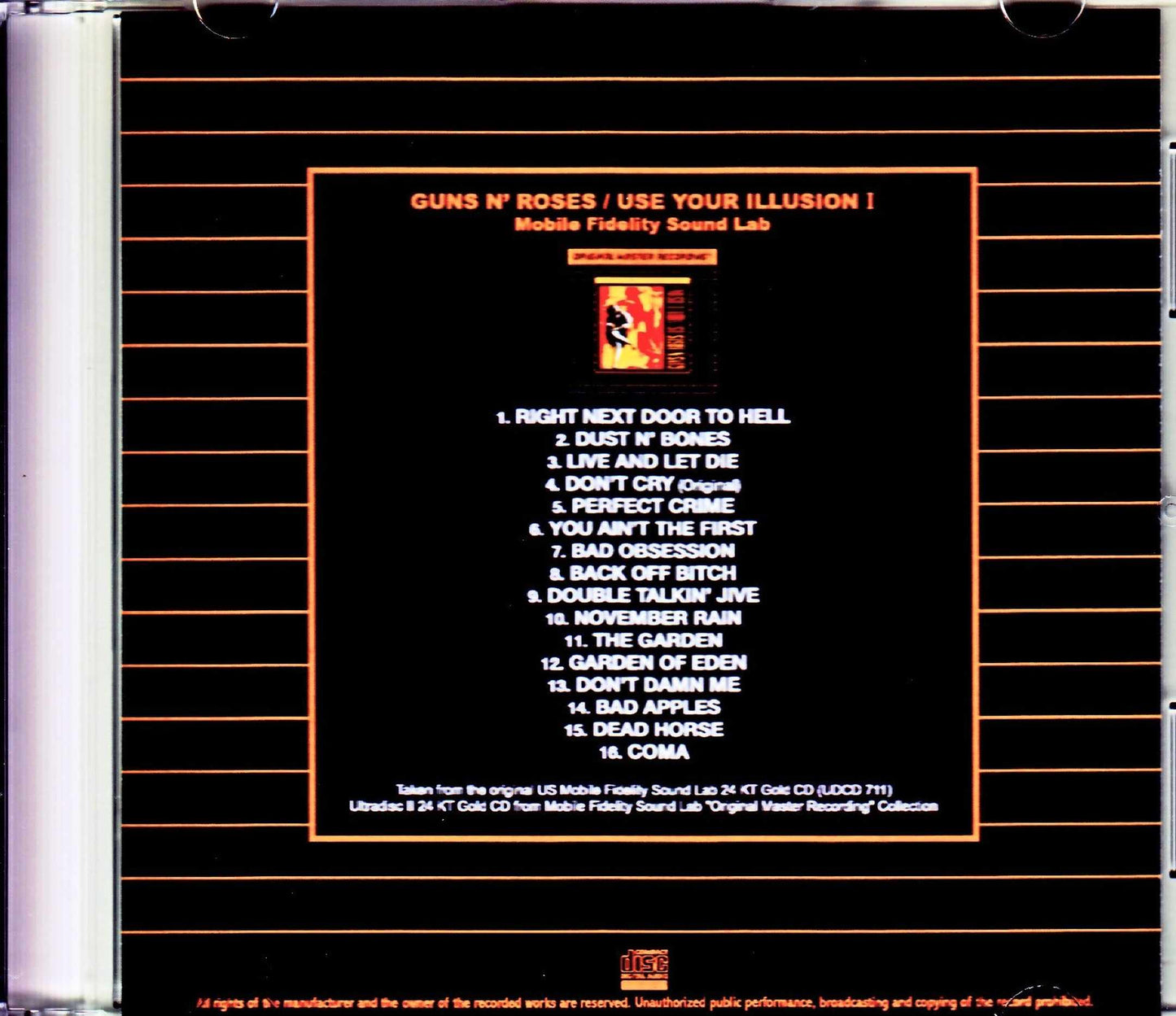 Guns N' Roses/Use Your Illusion I Original US Mobile Fidelity Sound Lab