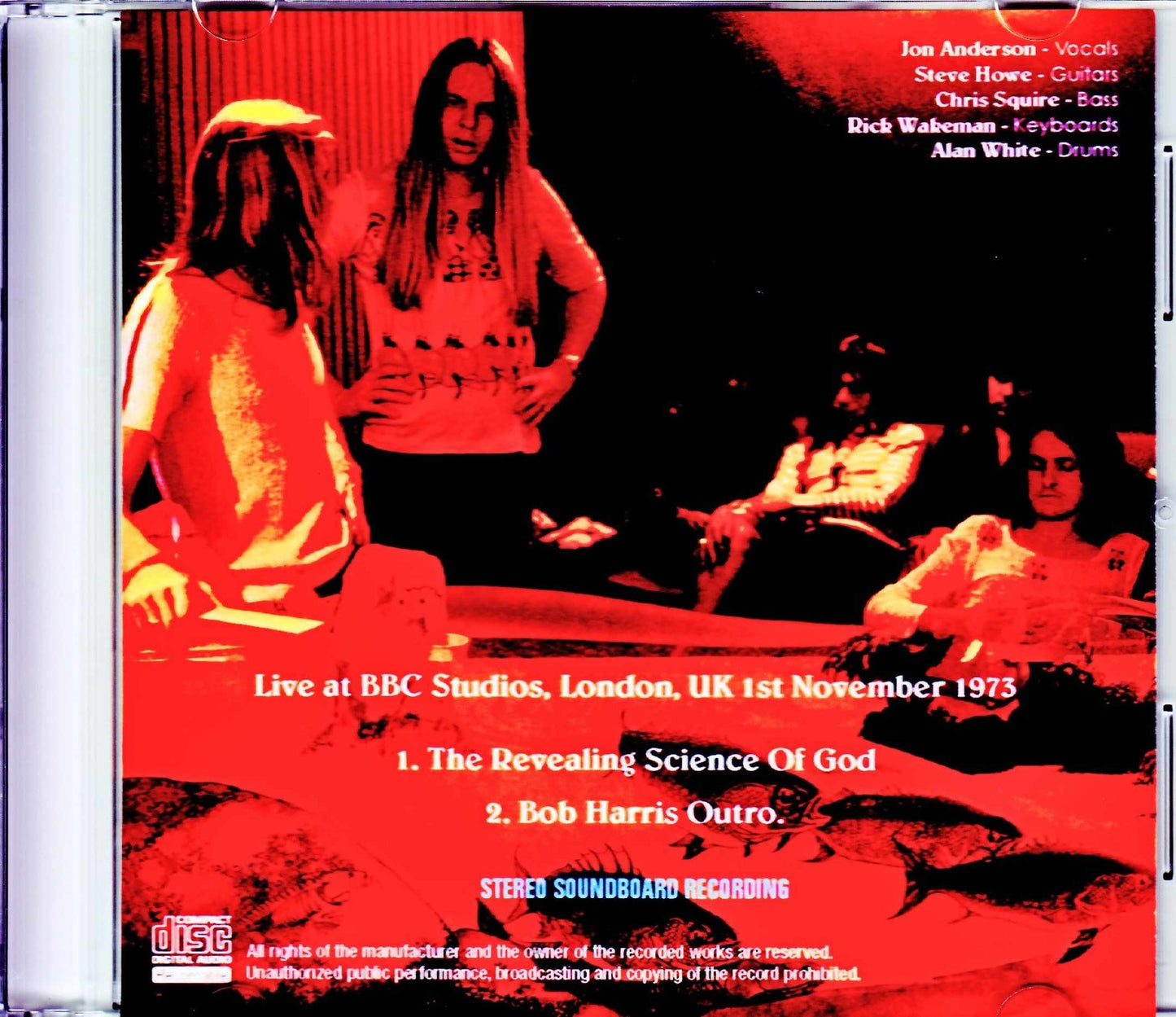 Yes/London,UK 1973 Studio Sessions