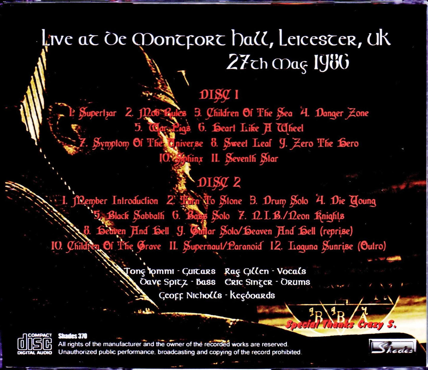 Black Sabbath/UK 1986