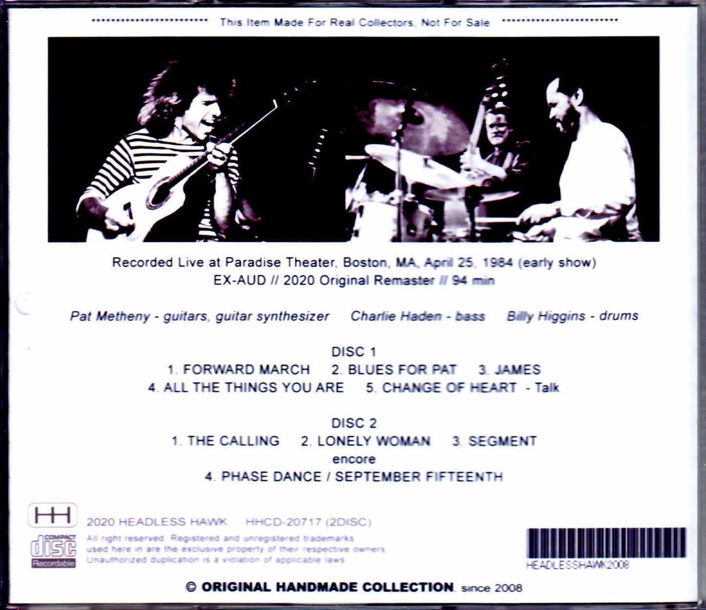 Pat Metheny Trio/MA,USA 1984