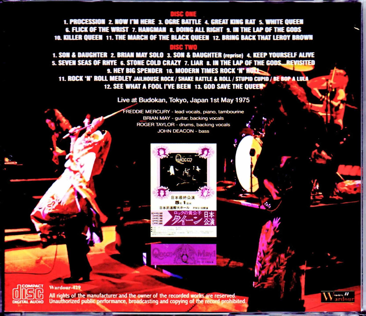 Queen/Tokyo,Japan 5.1.1975 Master Stroke