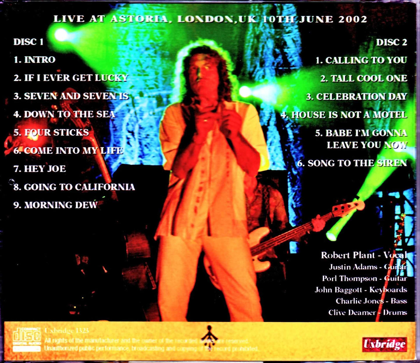 Robert Plant/London,UK 2002